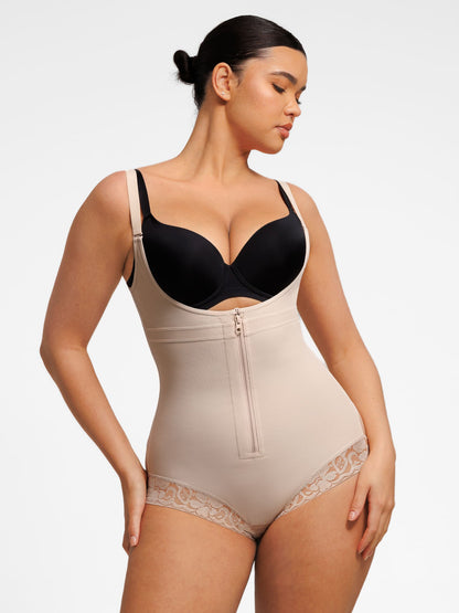 Willluxe U-Plunge Front Adjustable Zipper Shapewear