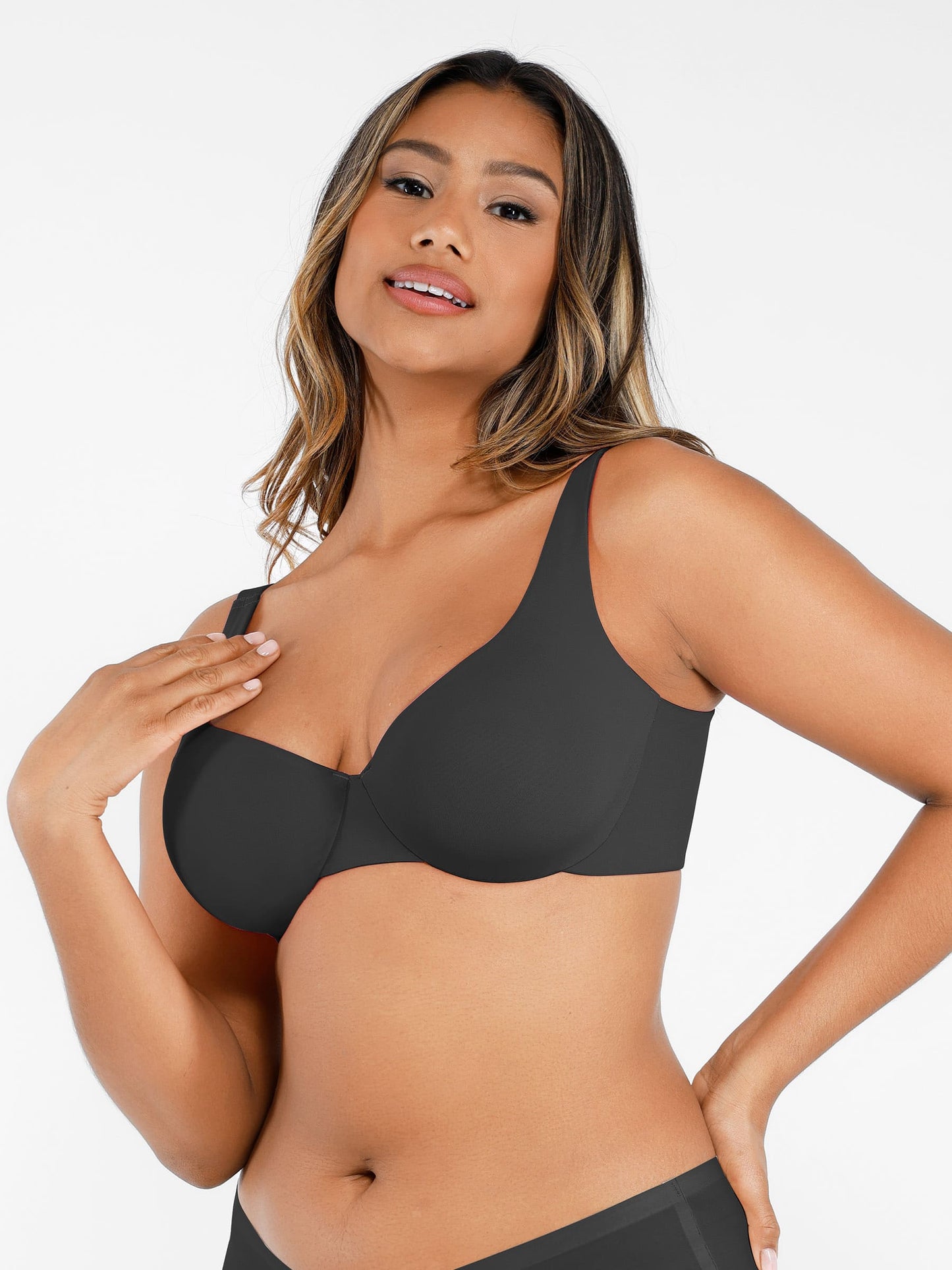 Willluxe Underwire Adjustable Deep V-neck Bra