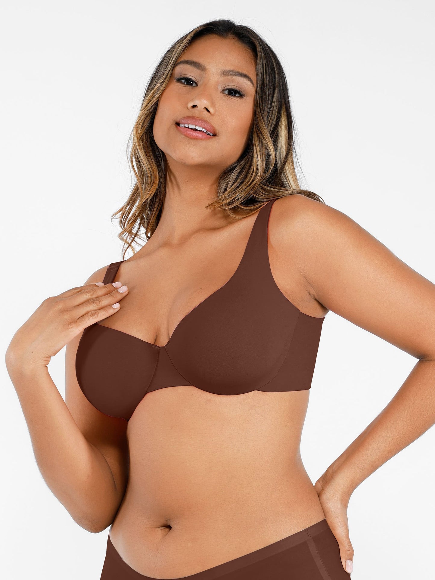 Willluxe Underwire Adjustable Deep V-neck Bra