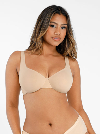Willluxe Underwire Adjustable Deep V-neck Bra