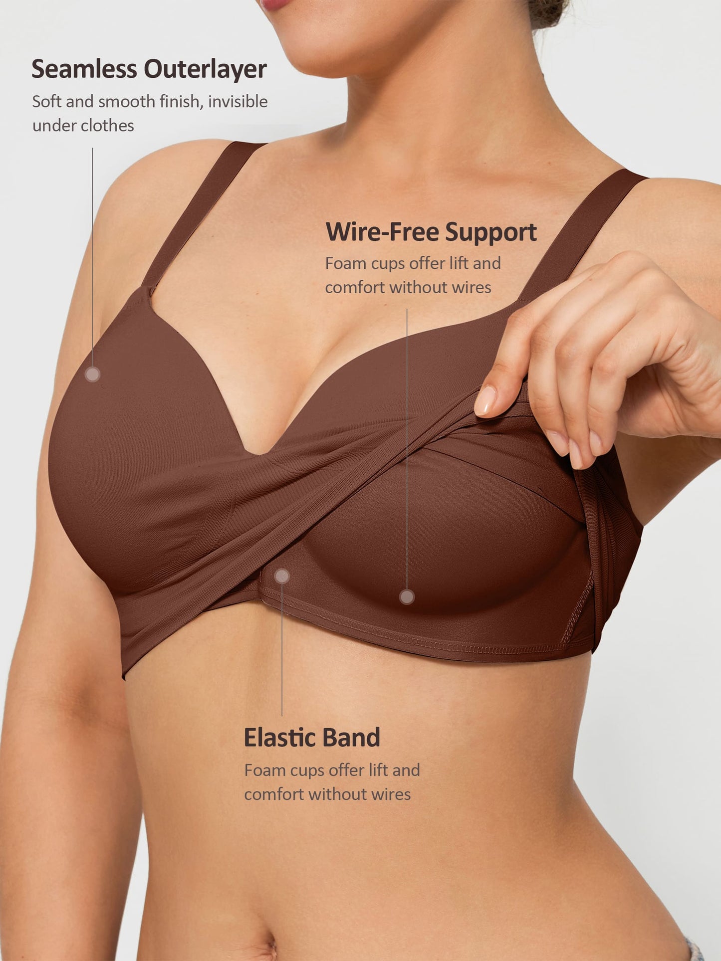 Willluxe Full Coverage Wireless Bra + Push-Up Seamless Bra