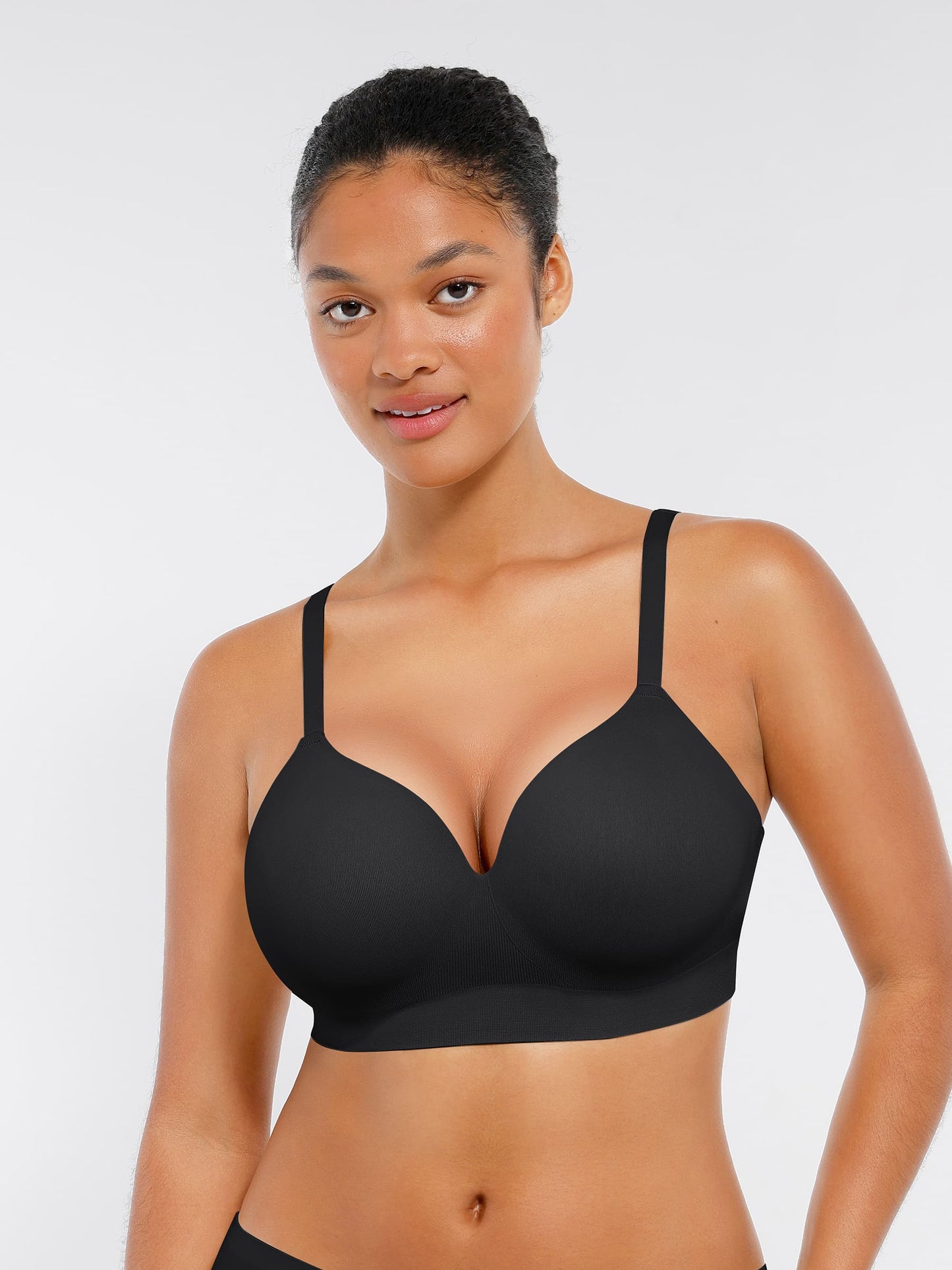 Willluxe Wireless Seamless Push-Up V-neck Bra