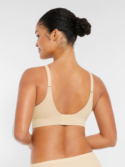 Willluxe Wireless Seamless Push-Up V-neck Bra