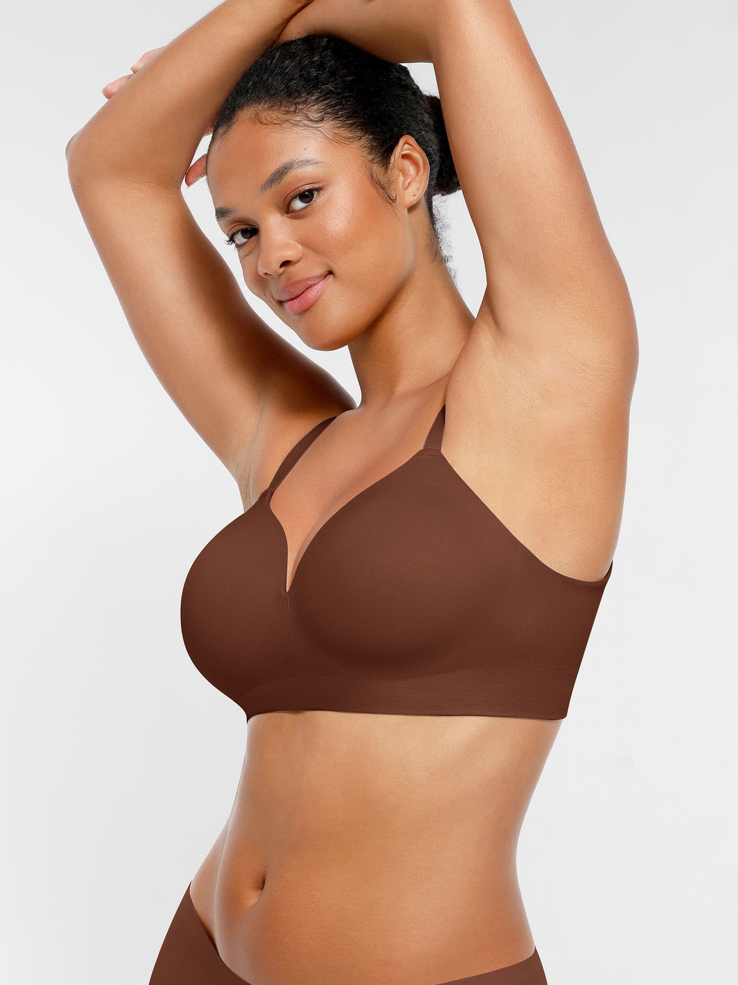Willluxe Wireless Seamless Push-Up V-neck Bra