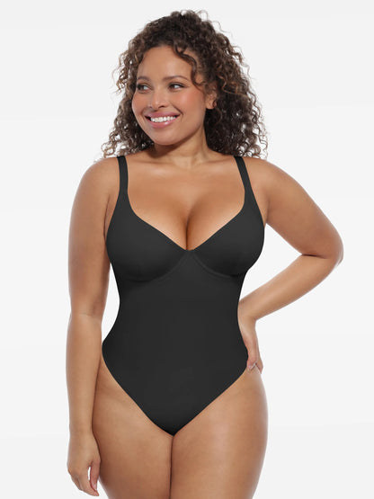 Willluxe Deep V-Neck Shapewear Bodysuit