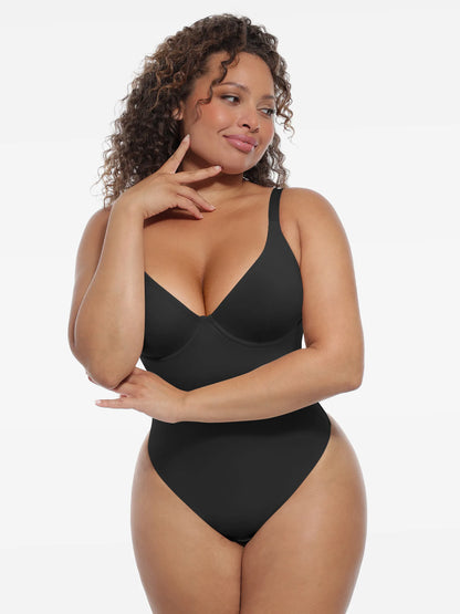 Willluxe Deep V-Neck Shapewear Bodysuit