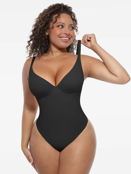 Willluxe Deep V-Neck Shapewear Bodysuit