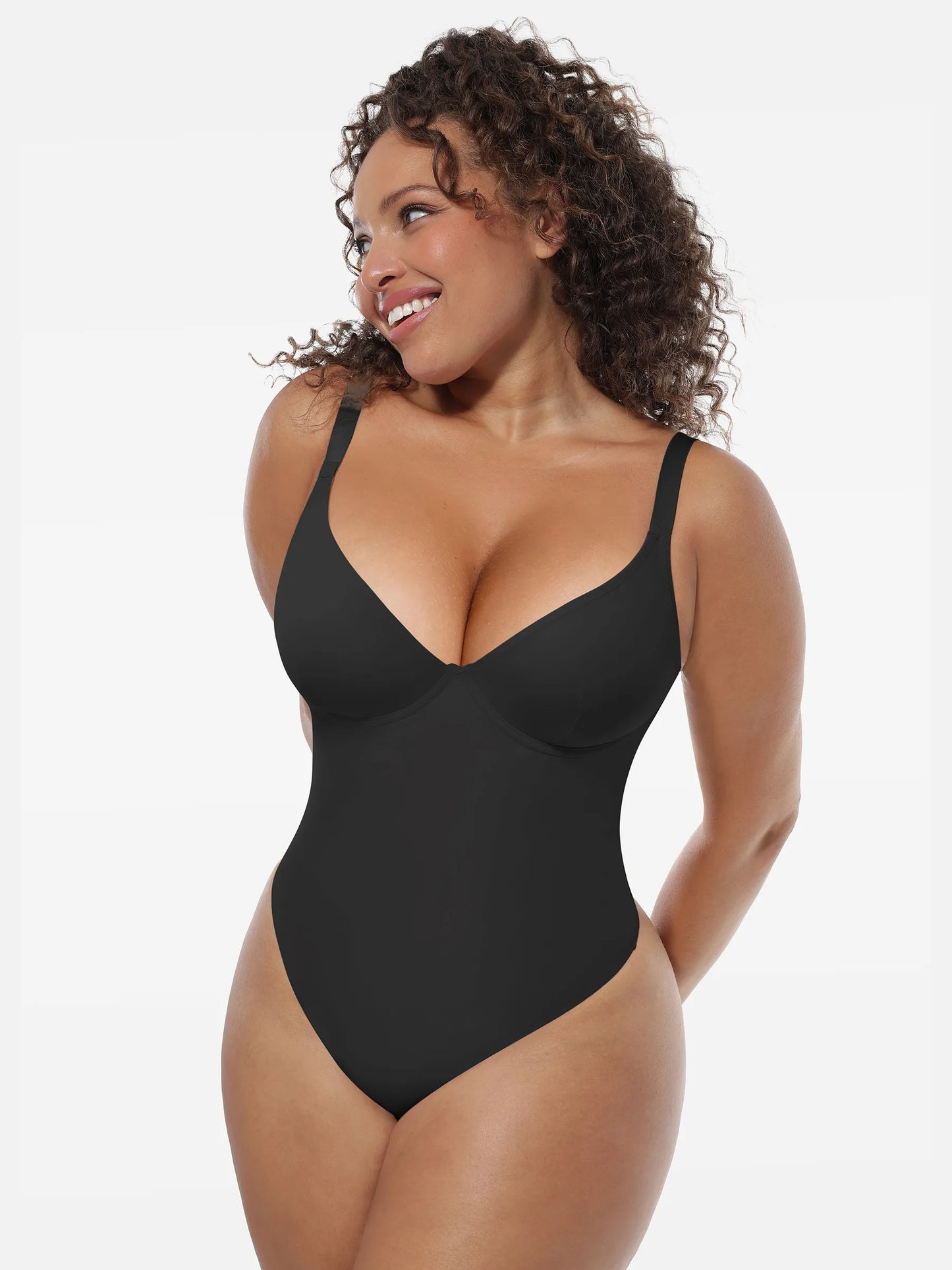 Willluxe Deep V-Neck Shapewear Bodysuit