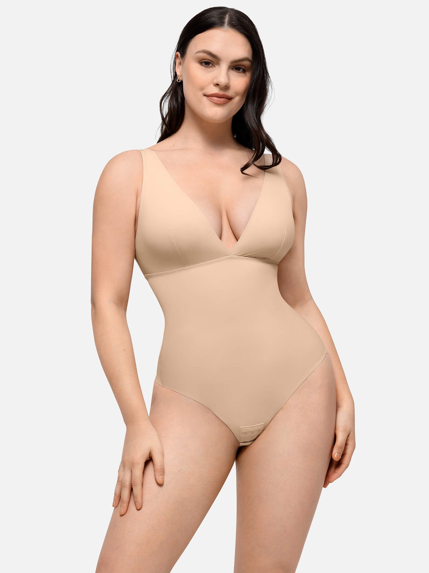 Willluxe Deep V-Neck Tank Seamless Smoothing Bodysuit