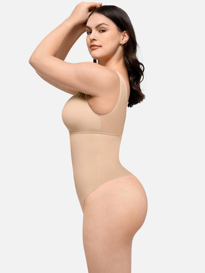 Willluxe Deep V-Neck Tank Seamless Smoothing Bodysuit