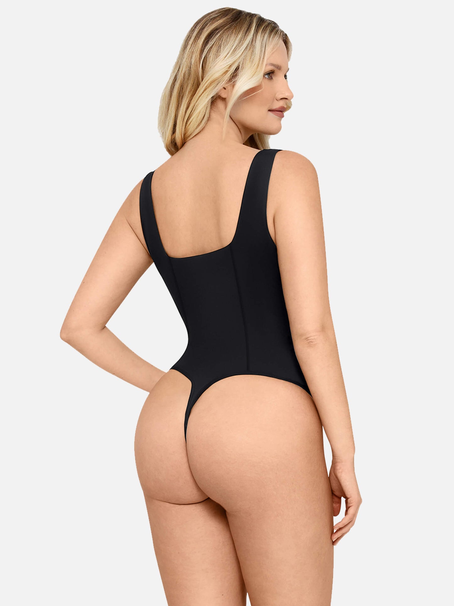Willluxe Full Body Wide Strap V-Neck Bodysuit