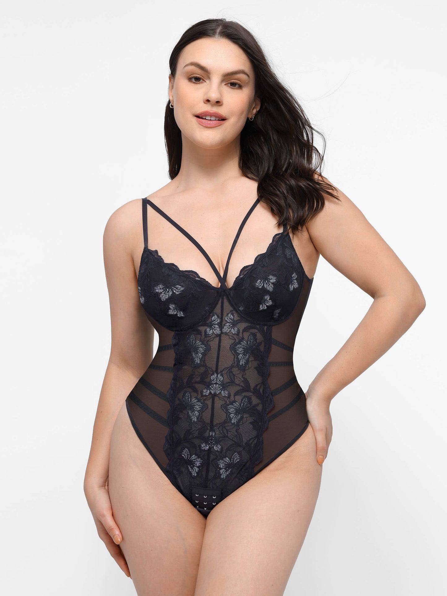 Willluxe Lace Smooth Thong Shaping Bodysuit