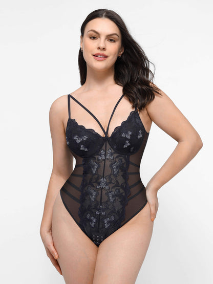 Willluxe Lace Smooth Thong Shaping Bodysuit