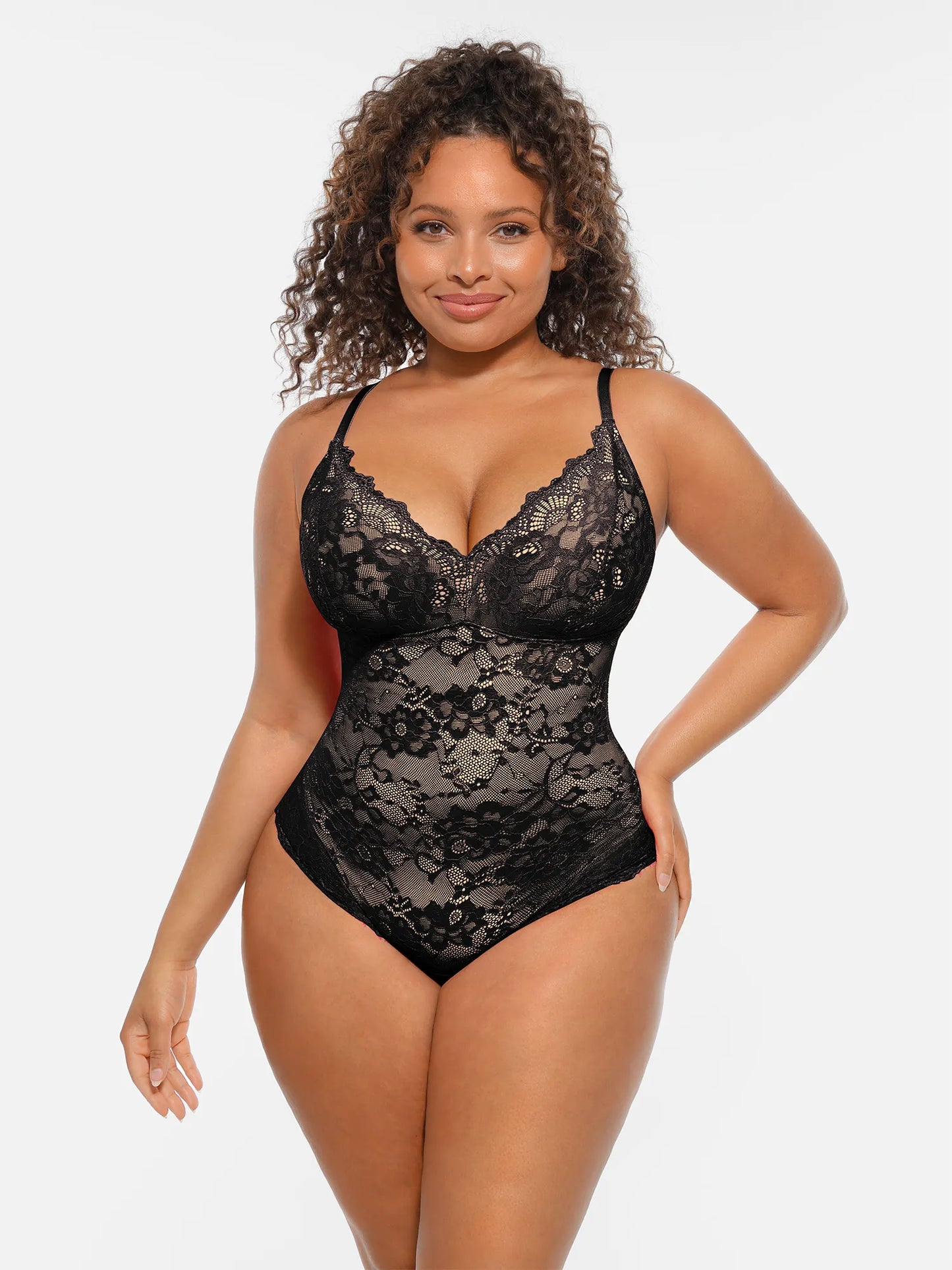 Willluxe Lace V-Neck Full Body Underwear Bodysuit