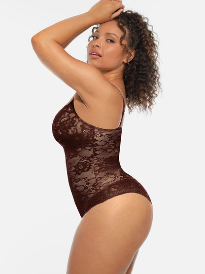 Willluxe Lace V-Neck Full Body Underwear Bodysuit