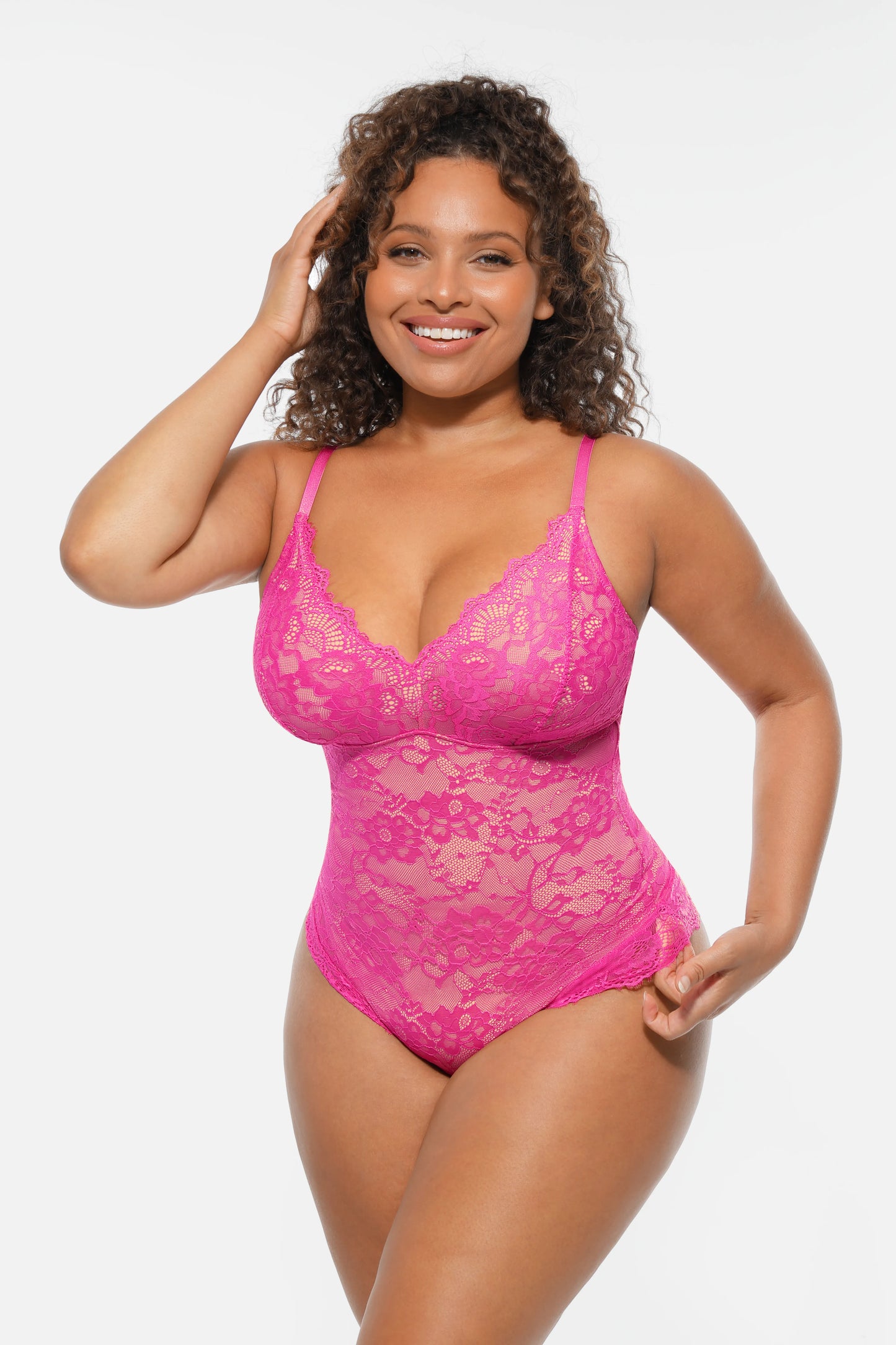 Willluxe Lace V-Neck Full Body Underwear Bodysuit