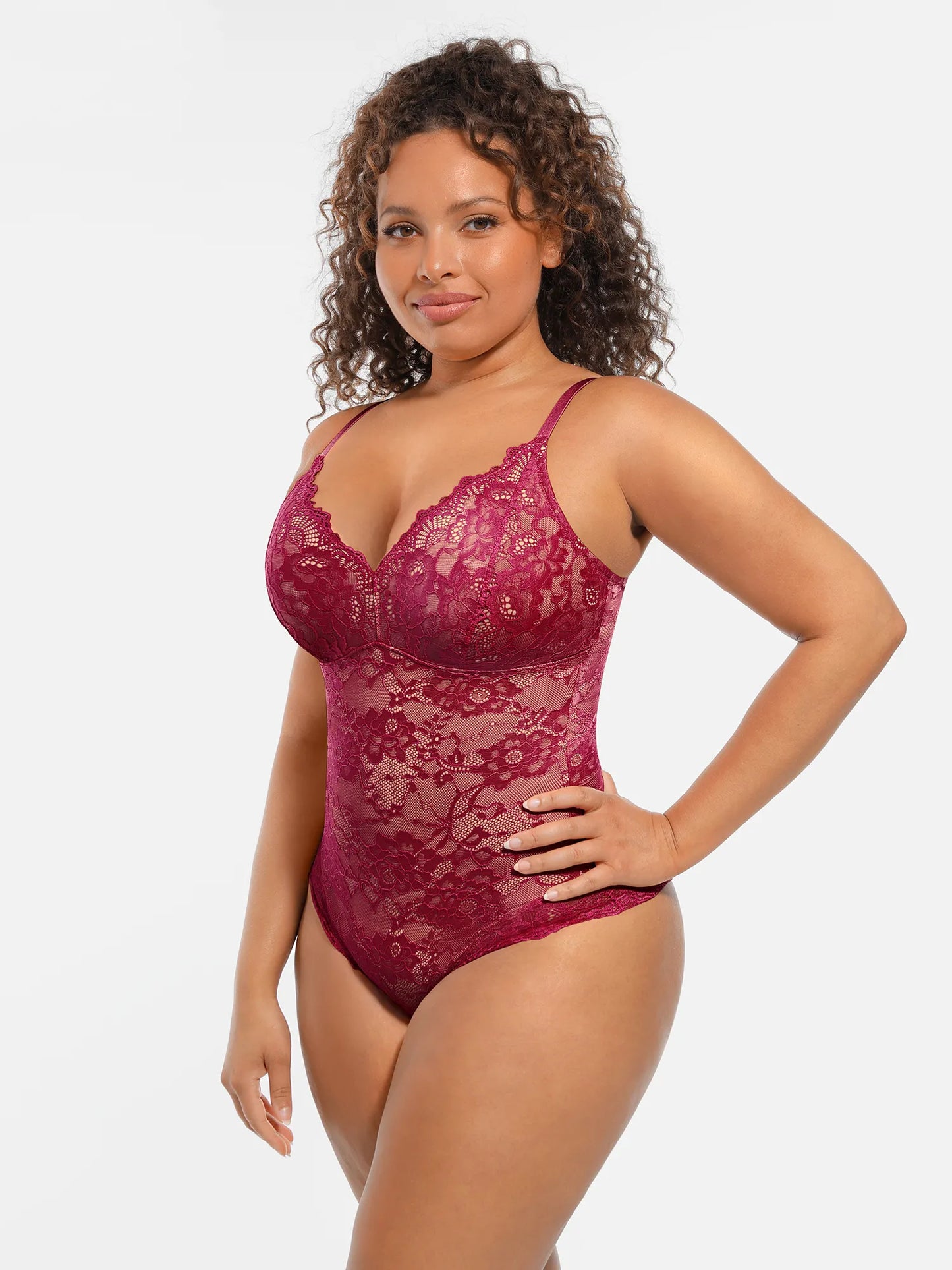 Willluxe Lace V-Neck Full Body Underwear Bodysuit