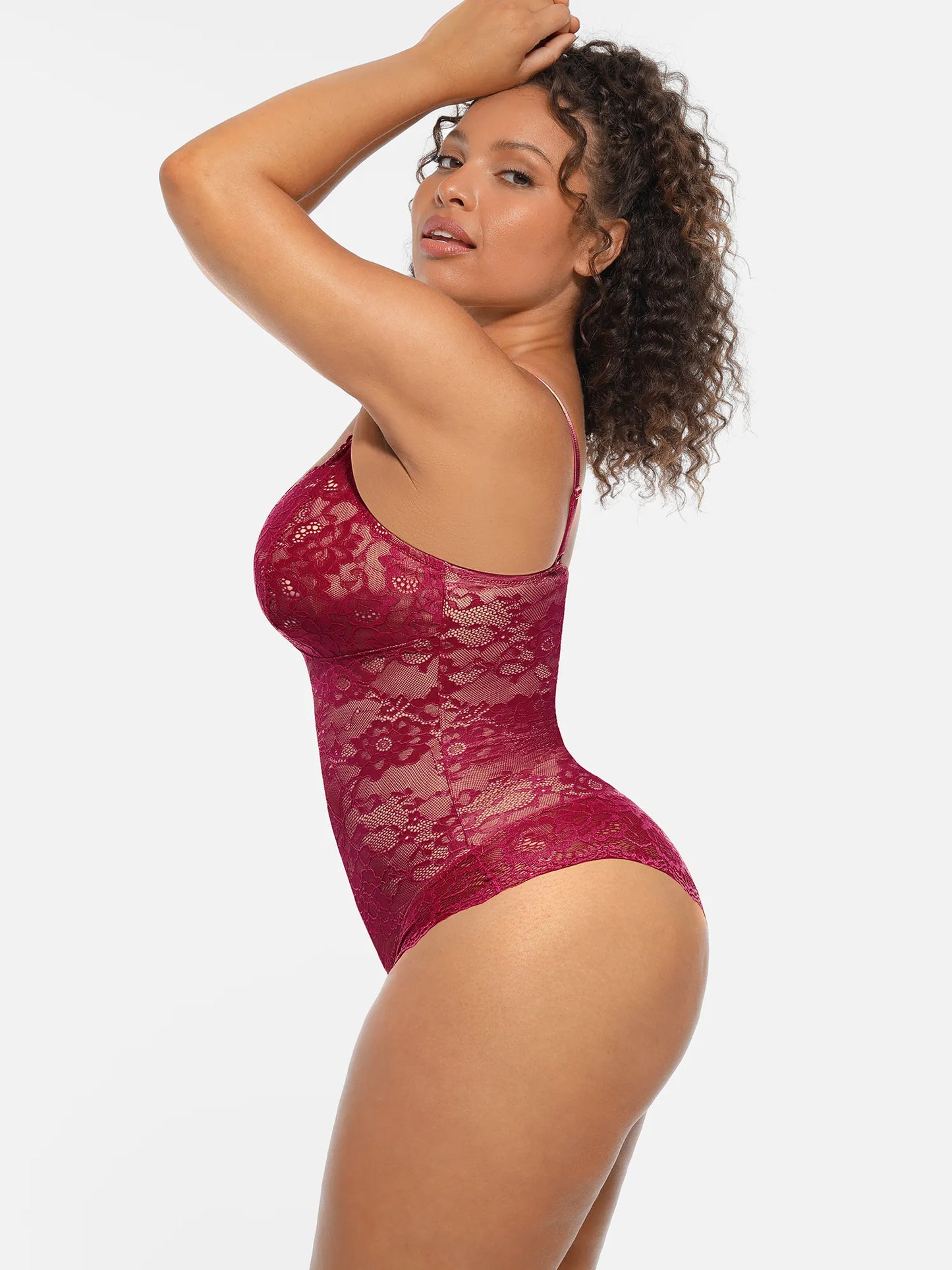 Willluxe Lace V-Neck Full Body Underwear Bodysuit