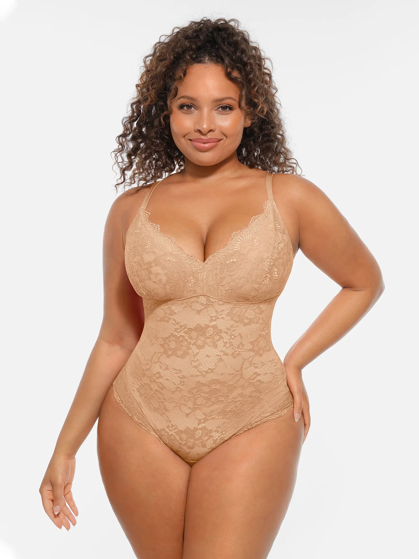 Willluxe Lace V-Neck Full Body Underwear Bodysuit