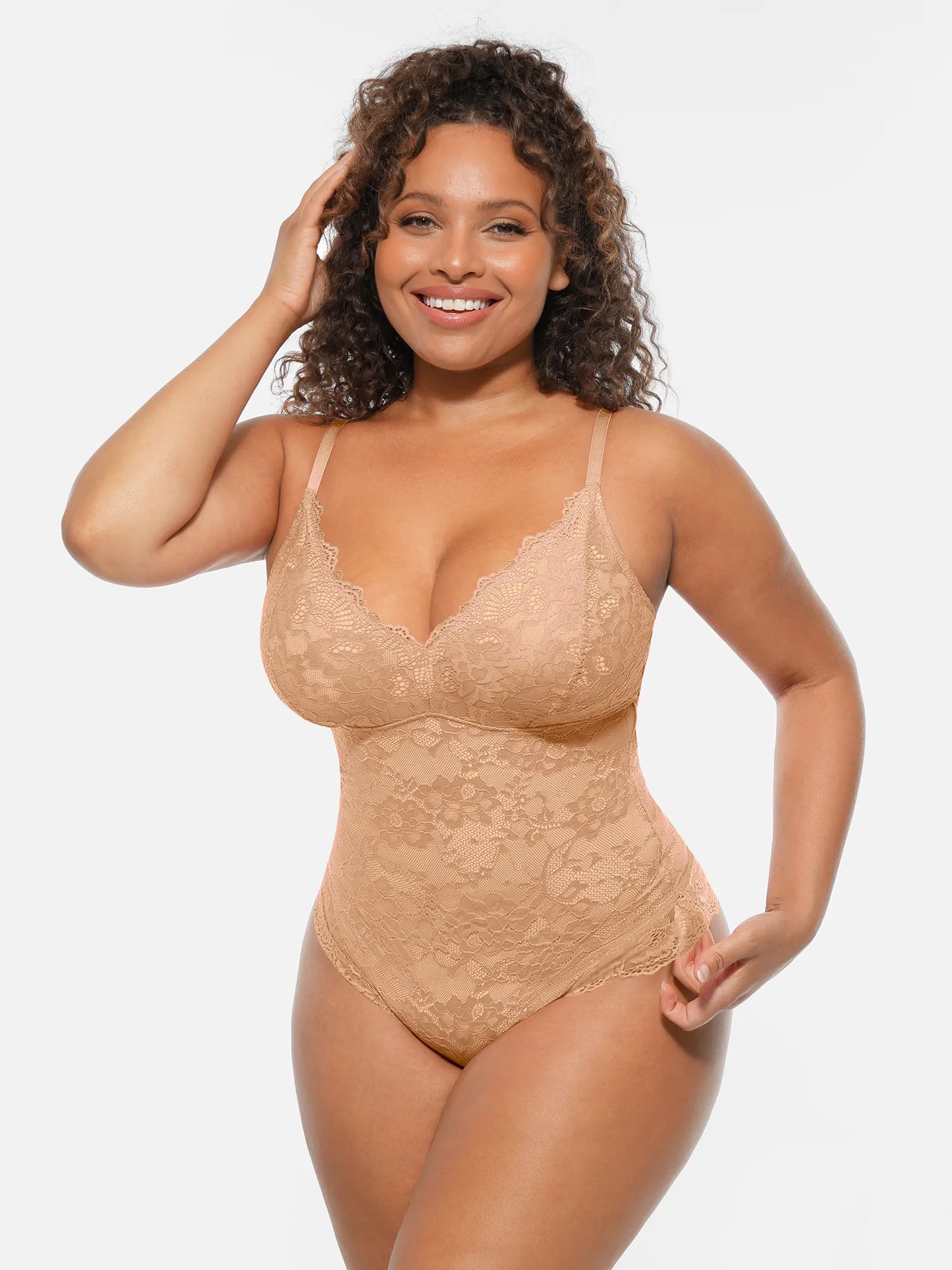 Willluxe Lace V-Neck Full Body Underwear Bodysuit