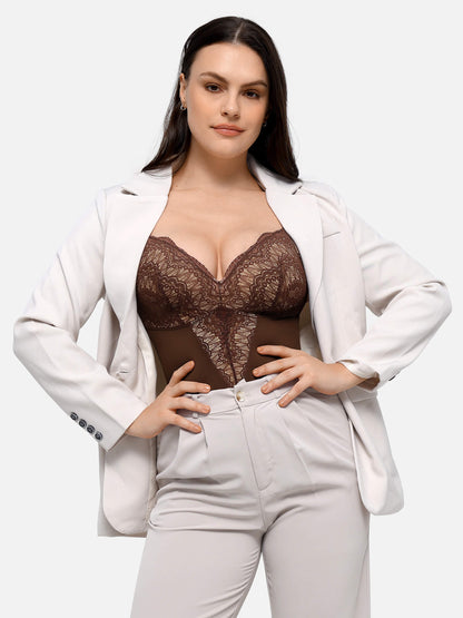 Willluxe Low-back Ultra-versatile Lace Bodysuit