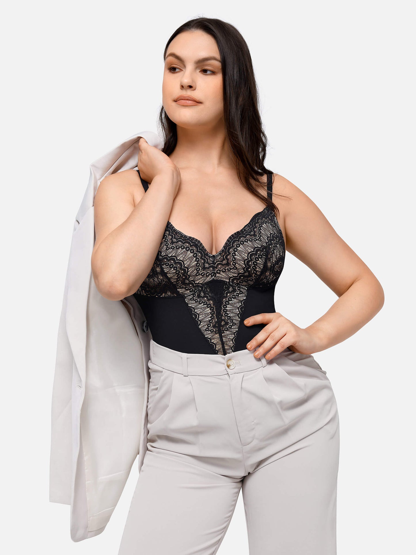 Willluxe Low-back Ultra-versatile Lace Bodysuit