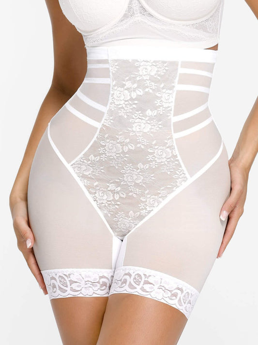 Willluxe Patterned Lace Breathable Shapewear Shorts