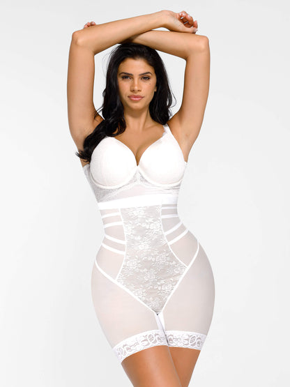 Willluxe Patterned Lace Breathable Shapewear Shorts