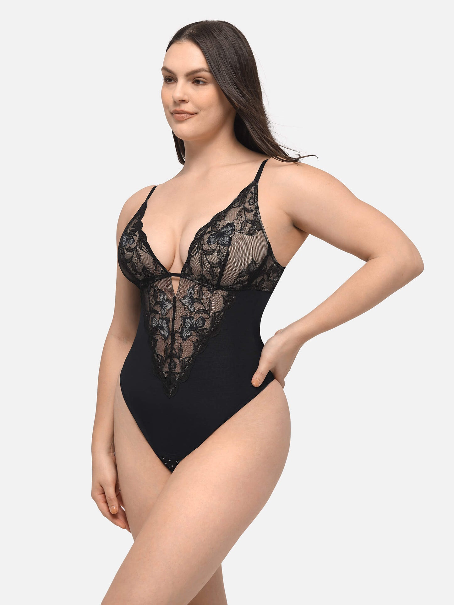 Willluxe Lace Shapewear Thong Shaping Bodysuit