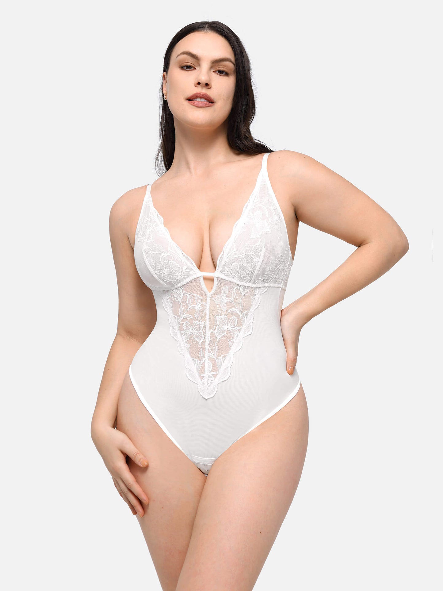 Willluxe Lace Shapewear Thong Shaping Bodysuit