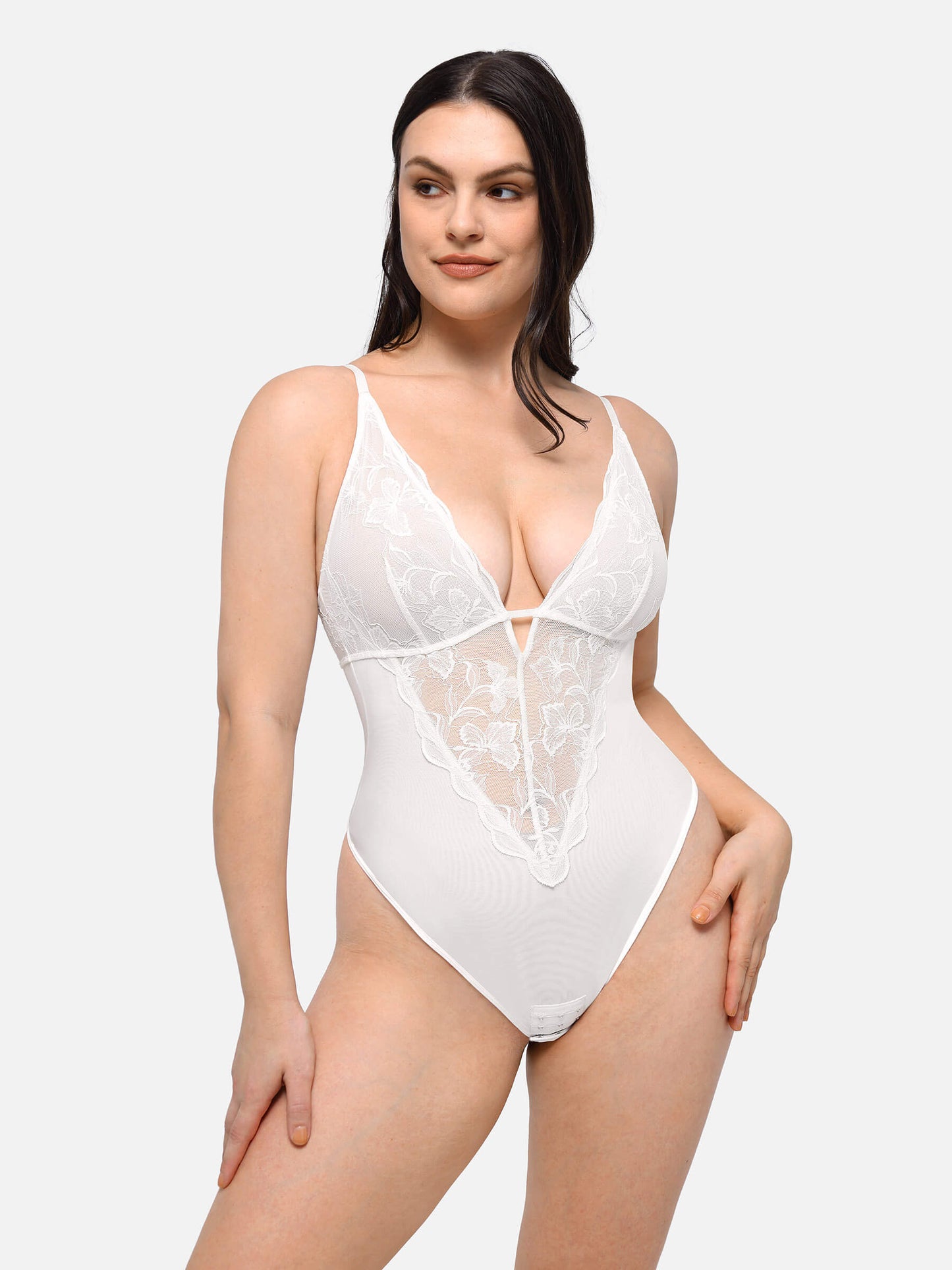 Willluxe Lace Shapewear Thong Shaping Bodysuit