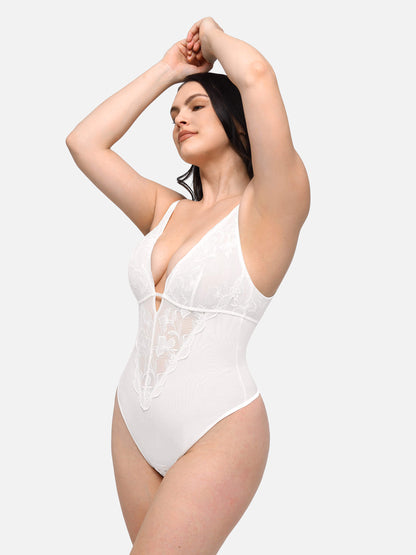 Willluxe Lace Shapewear Thong Shaping Bodysuit