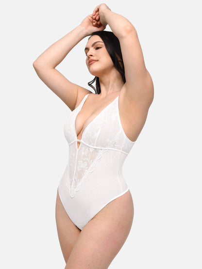 Willluxe Sculpting Lace Shapewear Thong Bodysuit