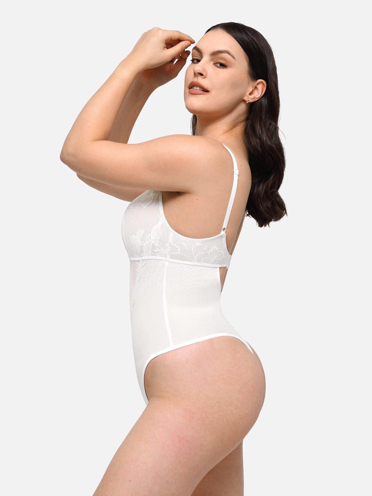 Willluxe Lace Shapewear Thong Shaping Bodysuit