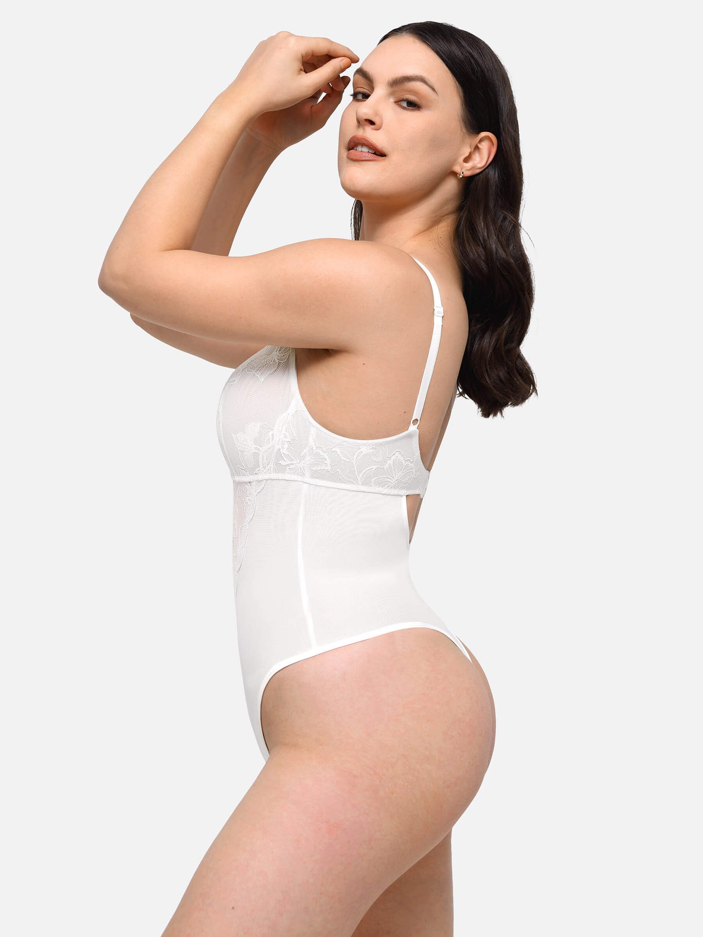 Willluxe Sculpting Lace Shapewear Thong Bodysuit