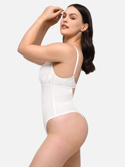 Willluxe Sculpting Lace Shapewear Thong Bodysuit