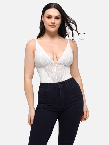 Willluxe Sculpting Lace Shapewear Thong Bodysuit