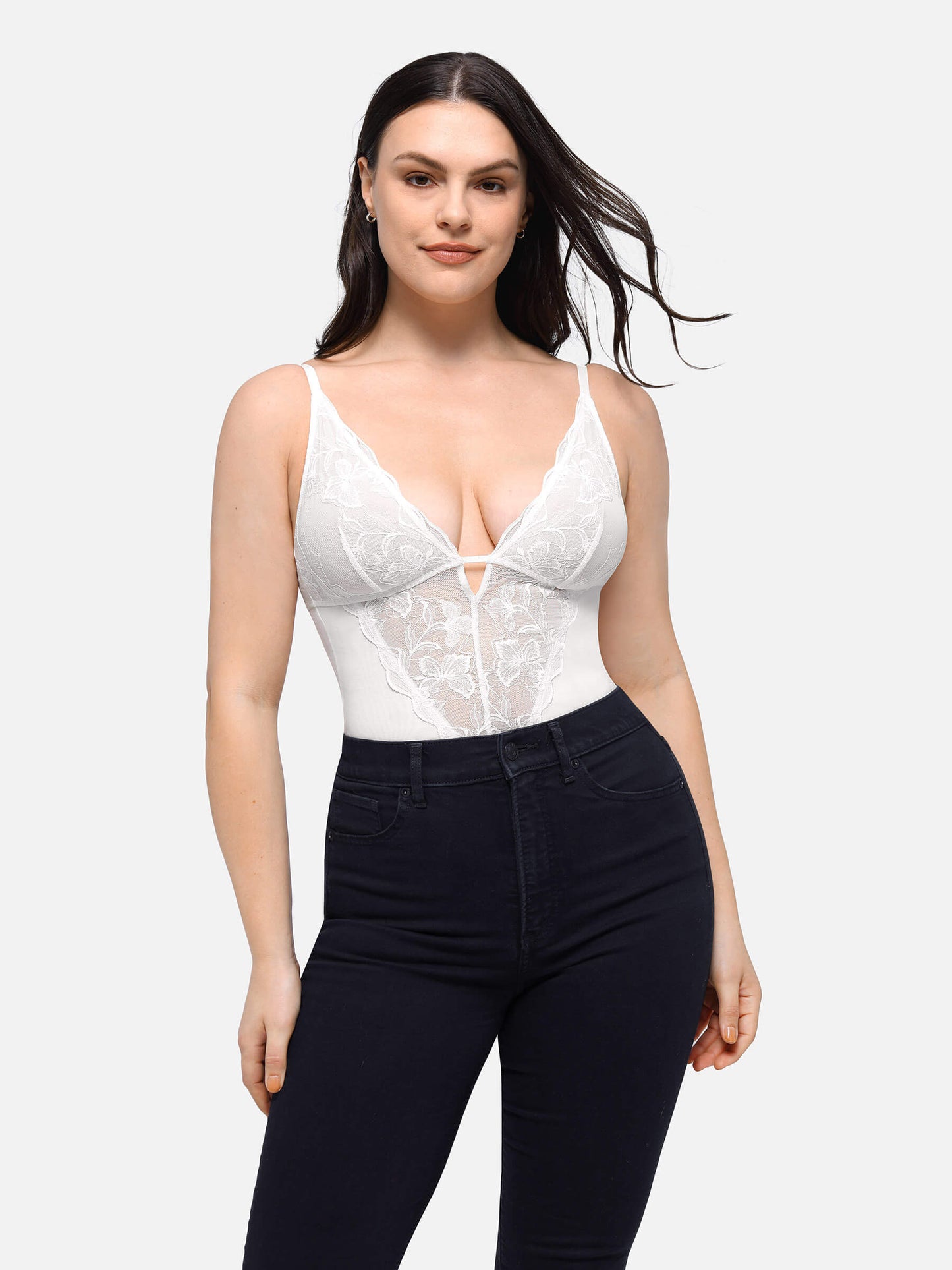 Willluxe Lace Shapewear Thong Shaping Bodysuit