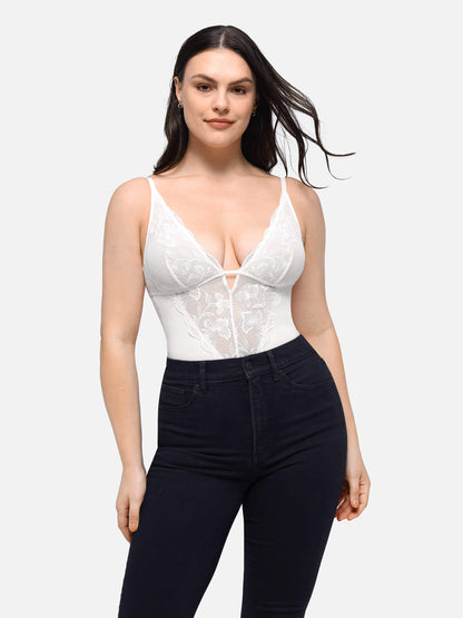 Willluxe Lace Shapewear Thong Shaping Bodysuit