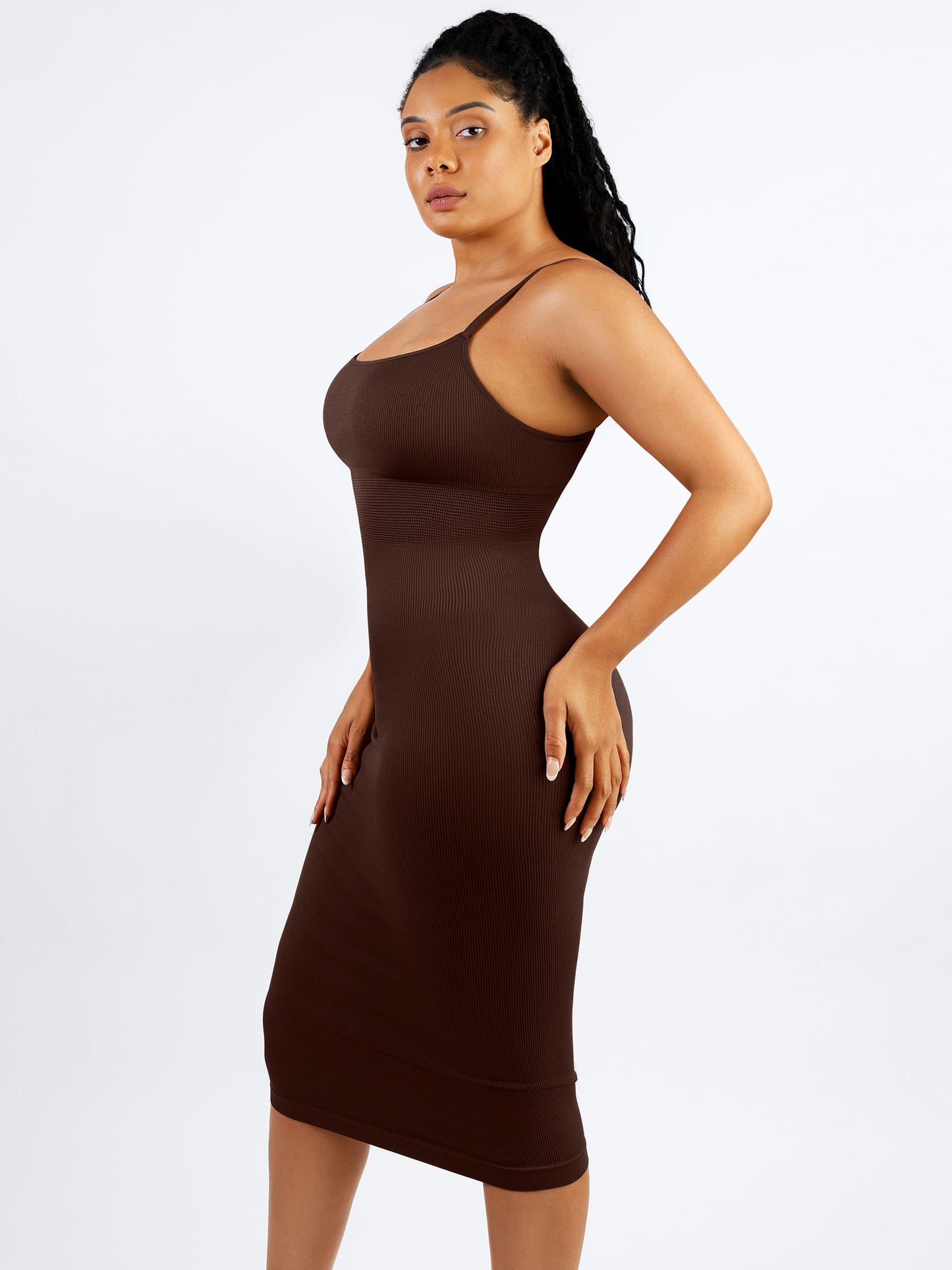 Willluxe Seamless Shaping Slip Dress with Built-In Bra and Adjustable Straps