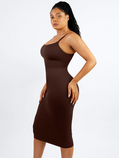 Willluxe Seamless Shaping Slip Dress with Built-In Bra and Adjustable Straps