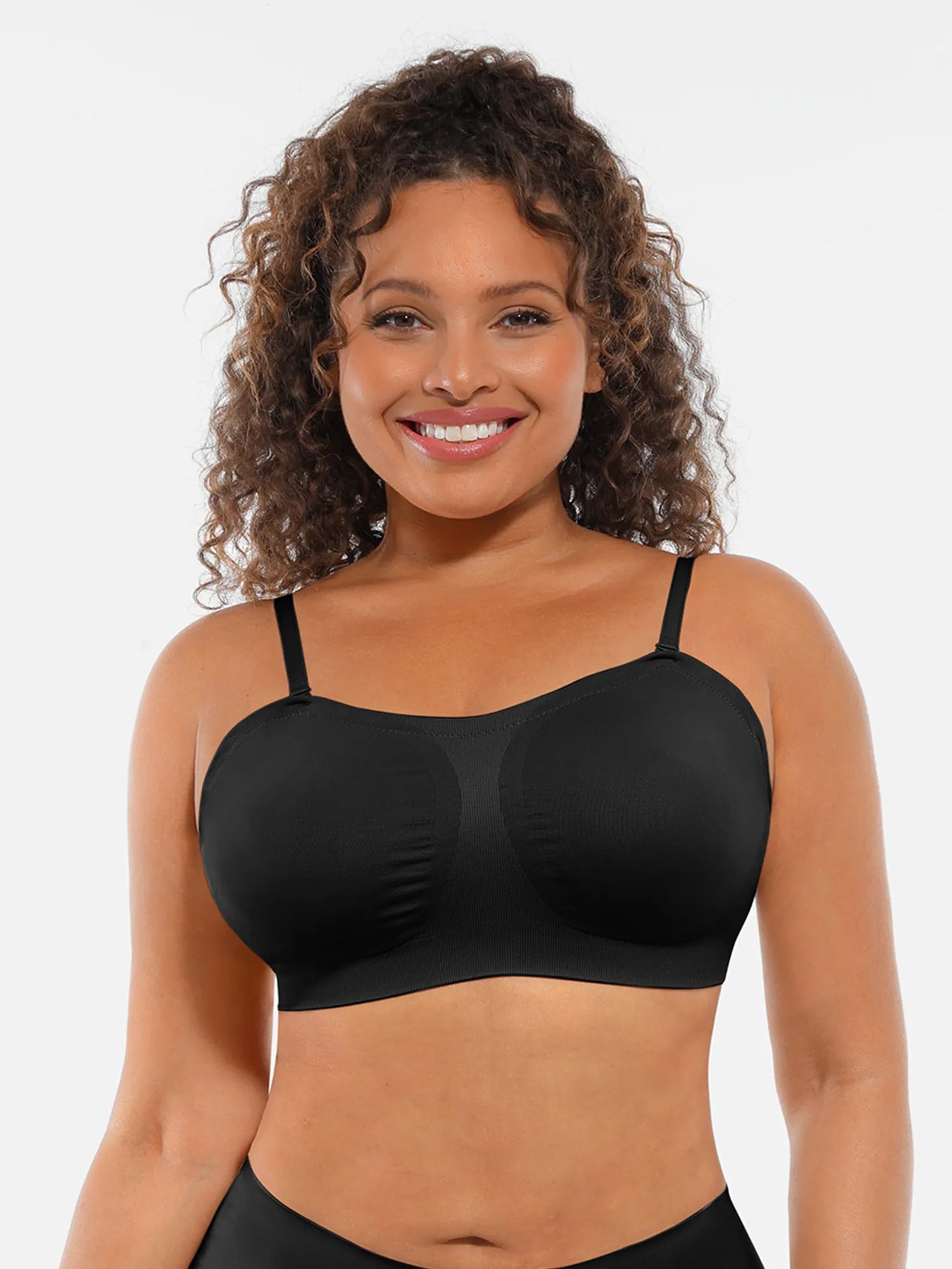 Willluxe Seamless Strapless Anti-Slip Removable Pads Bra