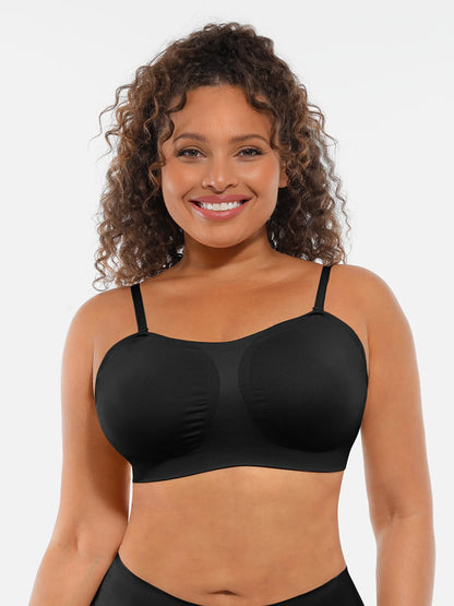Willluxe Seamless Strapless Anti-Slip Removable Pads Bra