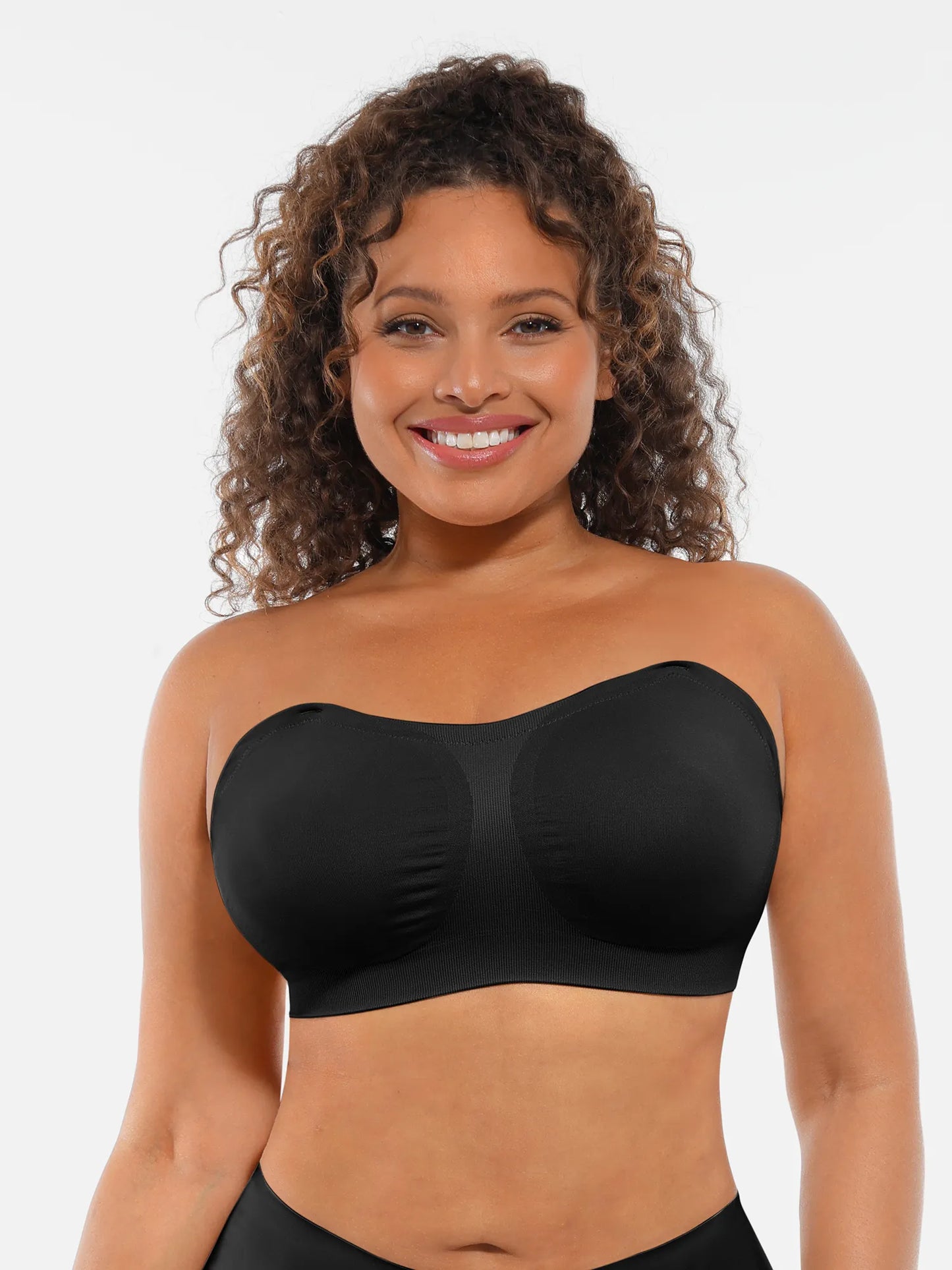 Willluxe Seamless Strapless Anti-Slip Removable Pads Bra