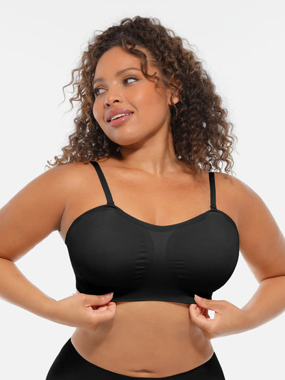 Willluxe Seamless Strapless Anti-Slip Removable Pads Bra