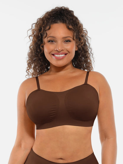 Willluxe Seamless Strapless Anti-Slip Removable Pads Bra