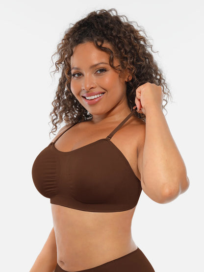 Willluxe Seamless Strapless Anti-Slip Removable Pads Bra