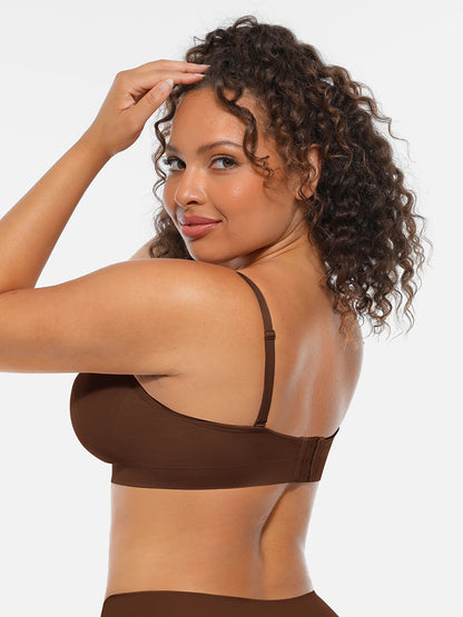 Willluxe Seamless Strapless Anti-Slip Removable Pads Bra