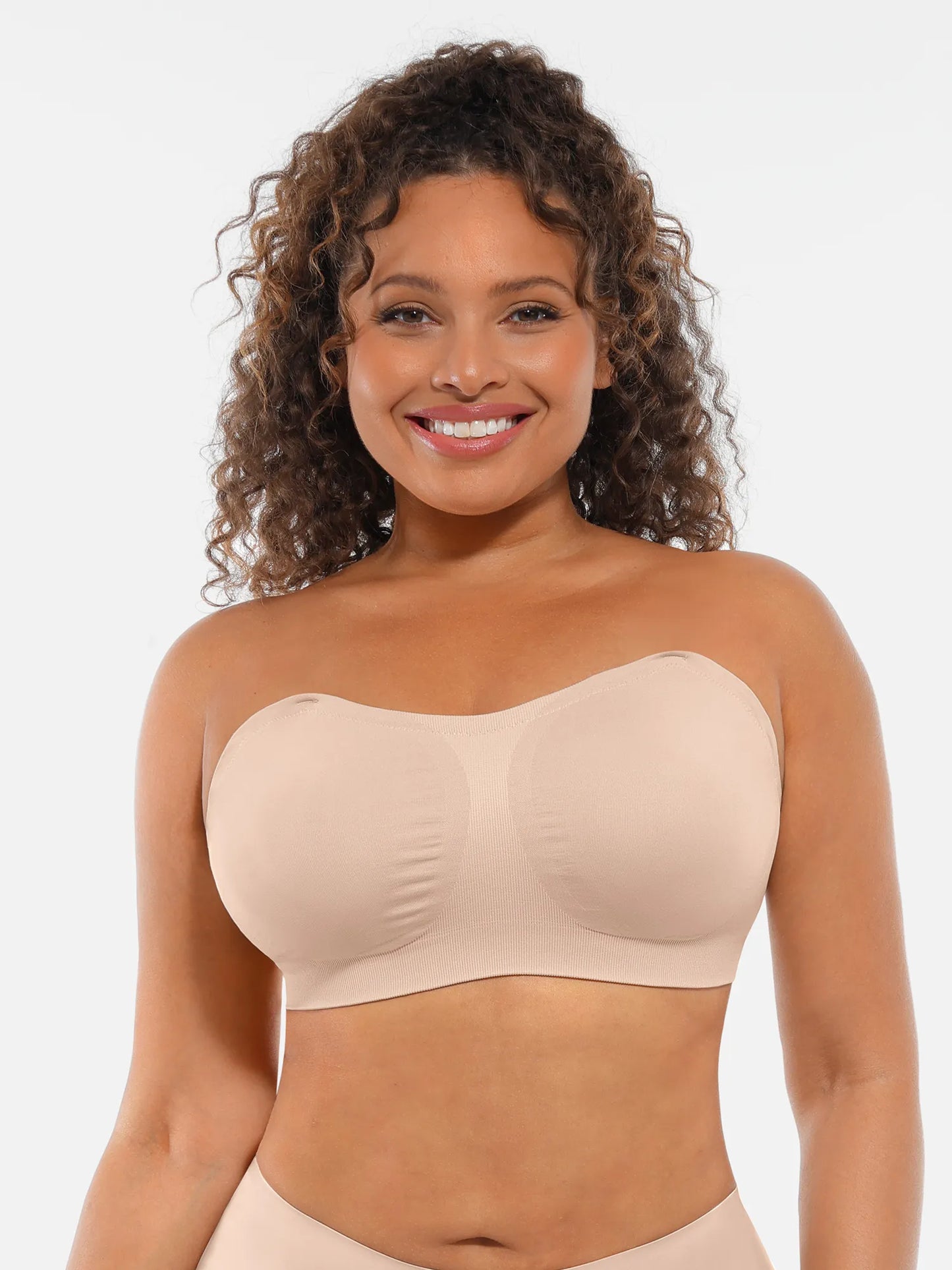 Willluxe Seamless Strapless Anti-Slip Removable Pads Bra