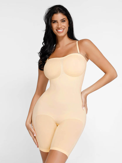 Willluxe Seamless Strapless Bodysuit with Removable Straps